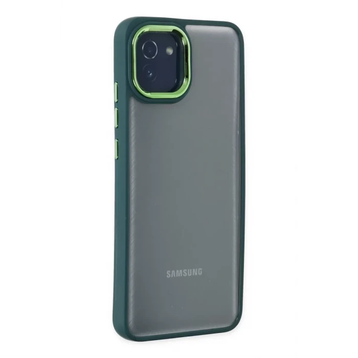 Newface Samsung Galaxy A03 Kılıf Dora Kapak - Haki Yeşil