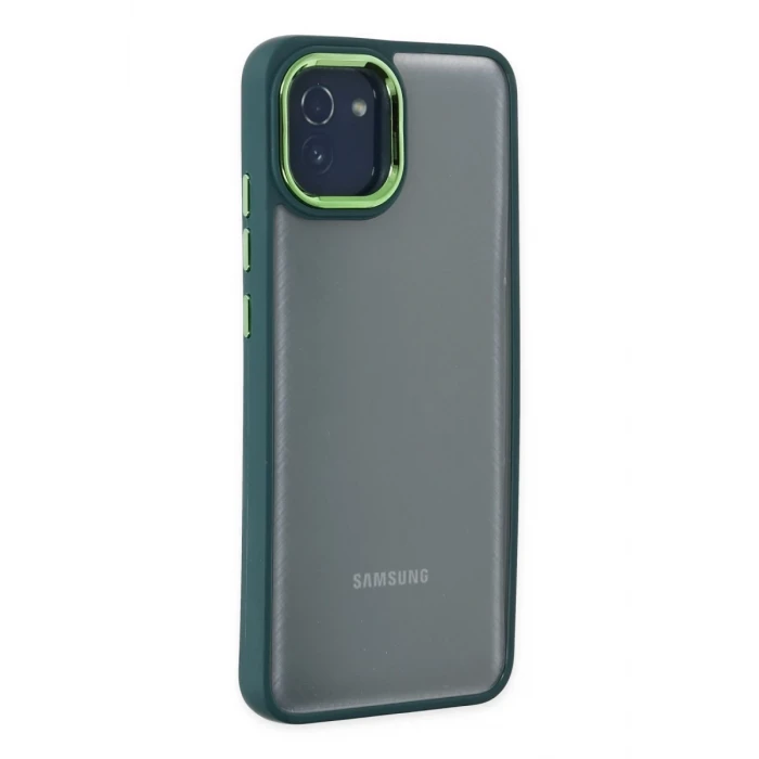 Newface Samsung Galaxy A03 Kılıf Dora Kapak - Haki Yeşil
