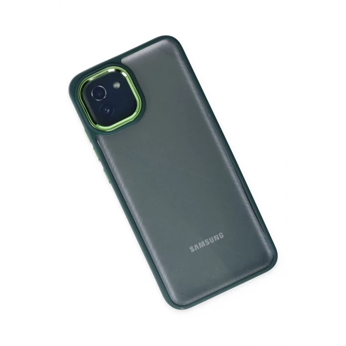 Newface Samsung Galaxy A03 Kılıf Dora Kapak - Haki Yeşil