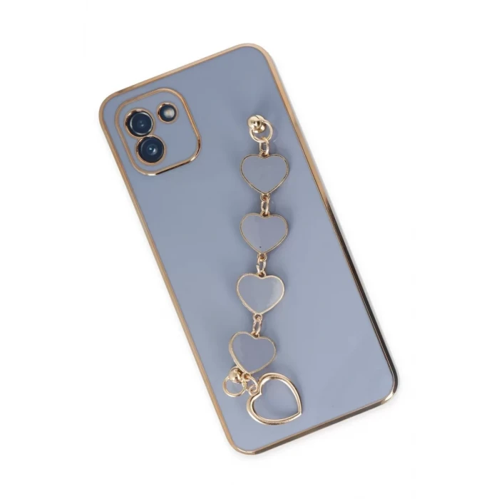 Newface Samsung Galaxy A03 Kılıf Esila Silikon - Gri