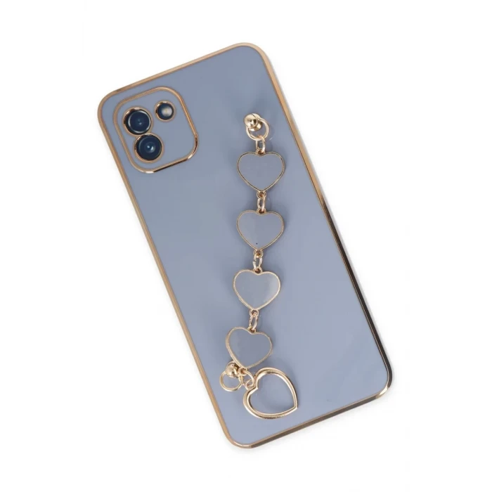 Newface Samsung Galaxy A03 Kılıf Esila Silikon - Gri