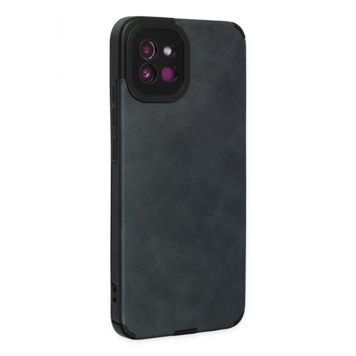 Newface Samsung Galaxy A03 Kılıf Loop Deri Silikon - Lacivert