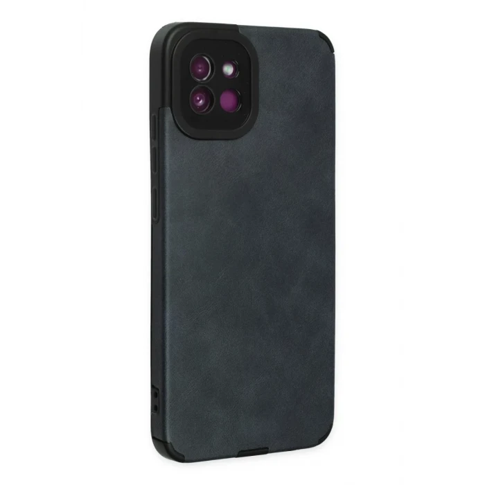Newface Samsung Galaxy A03 Kılıf Loop Deri Silikon - Lacivert