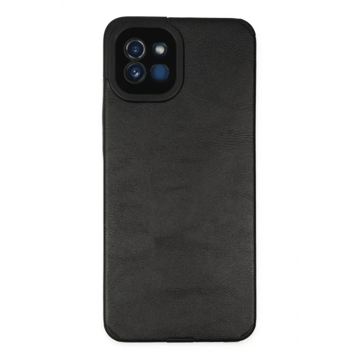 Newface Samsung Galaxy A03 Kılıf Loop Deri Silikon - Siyah