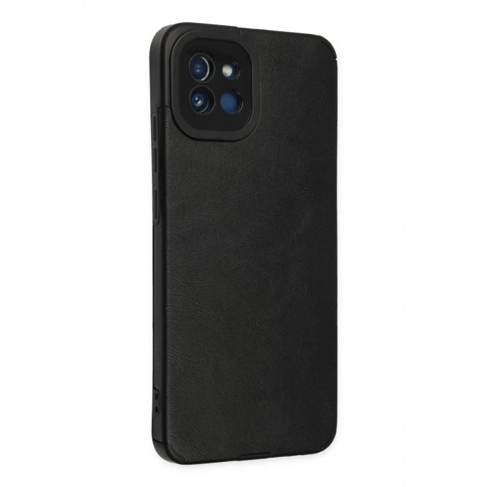 Newface Samsung Galaxy A03 Kılıf Loop Deri Silikon - Siyah