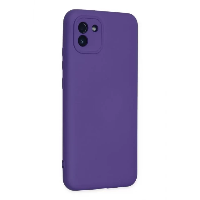 Newface Samsung Galaxy A03 Kılıf Nano içi Kadife Silikon - Mor