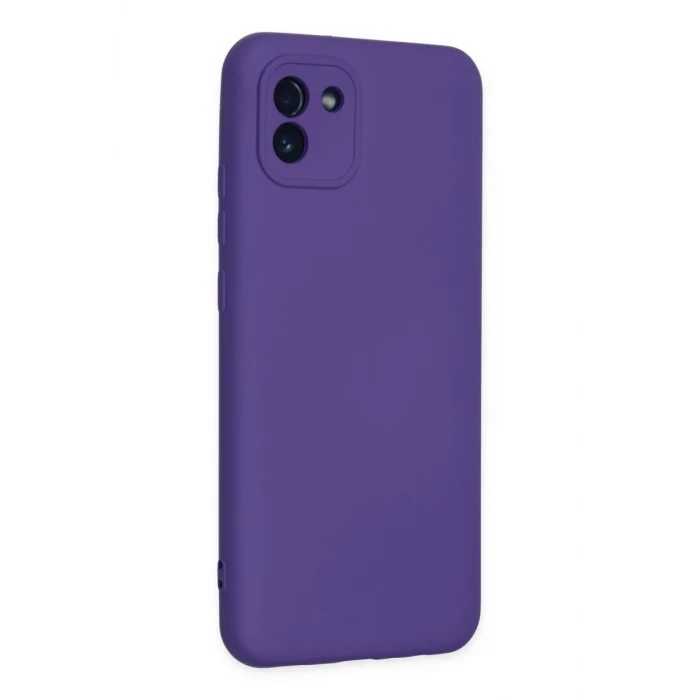 Newface Samsung Galaxy A03 Kılıf Nano içi Kadife Silikon - Mor