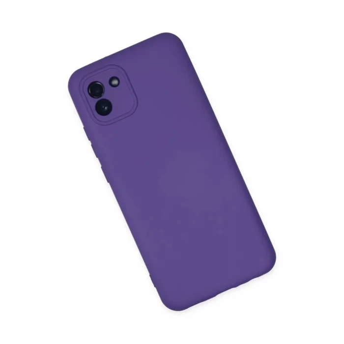 Newface Samsung Galaxy A03 Kılıf Nano içi Kadife Silikon - Mor