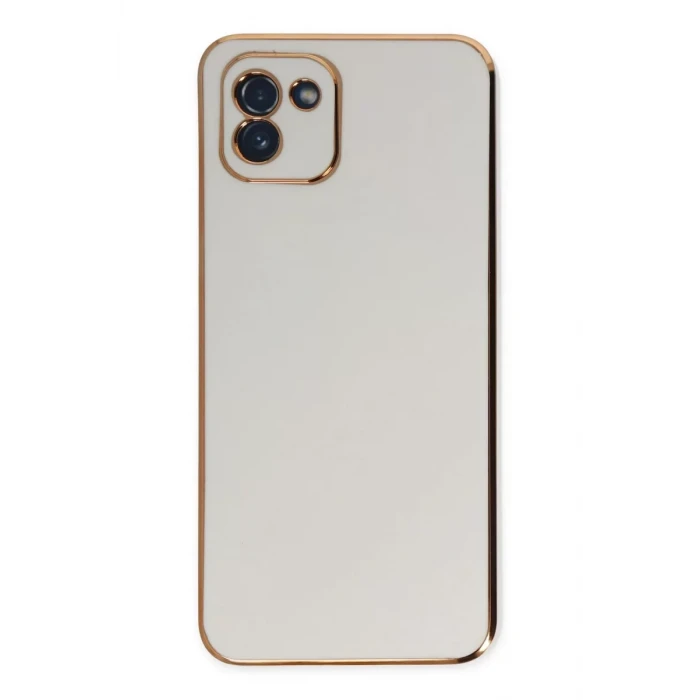 Newface Samsung Galaxy A03 Kılıf Volet Silikon - Beyaz