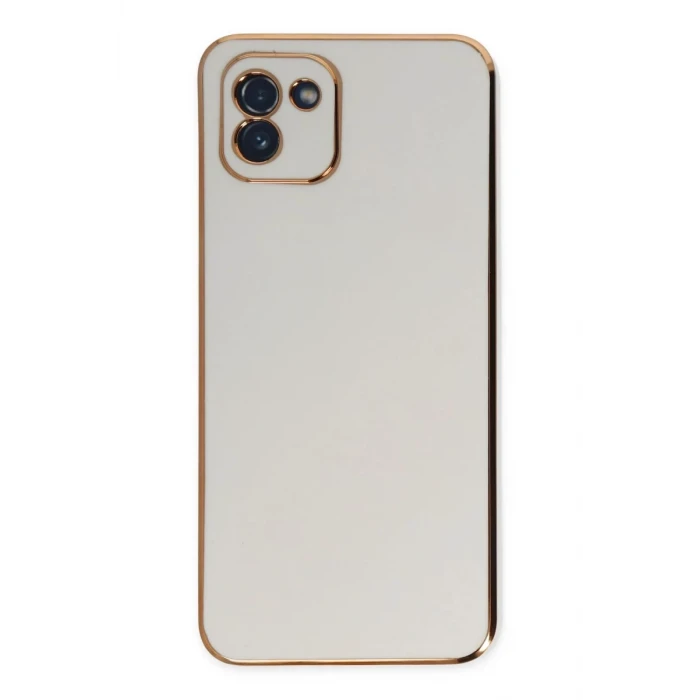 Newface Samsung Galaxy A03 Kılıf Volet Silikon - Beyaz