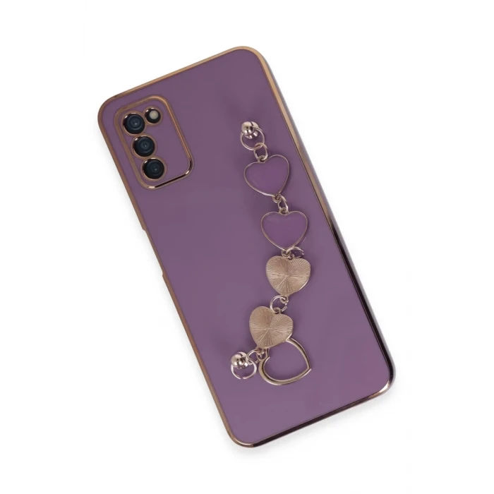 Newface Samsung Galaxy A03S Kılıf Esila Silikon - Mor