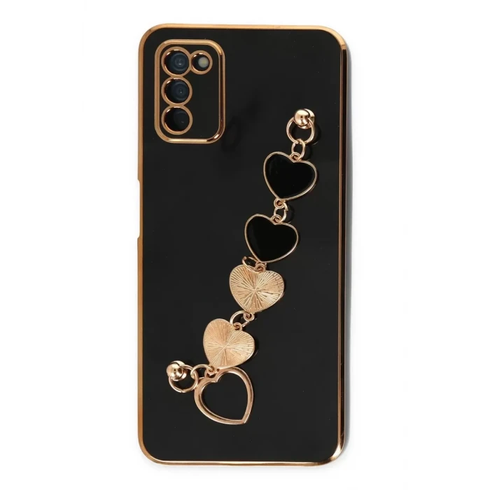 Newface Samsung Galaxy A03S Kılıf Esila Silikon - Siyah