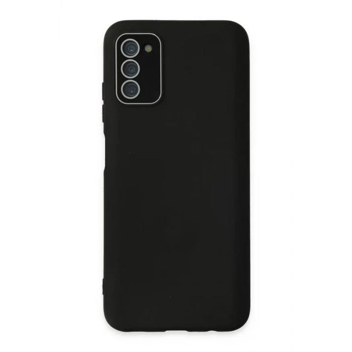 Newface Samsung Galaxy A03S Kılıf Lansman Glass Kapak - Siyah