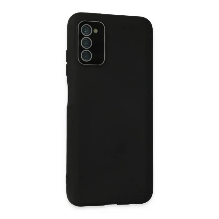 Newface Samsung Galaxy A03S Kılıf Lansman Glass Kapak - Siyah