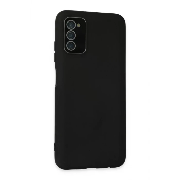 Newface Samsung Galaxy A03S Kılıf Lansman Glass Kapak - Siyah