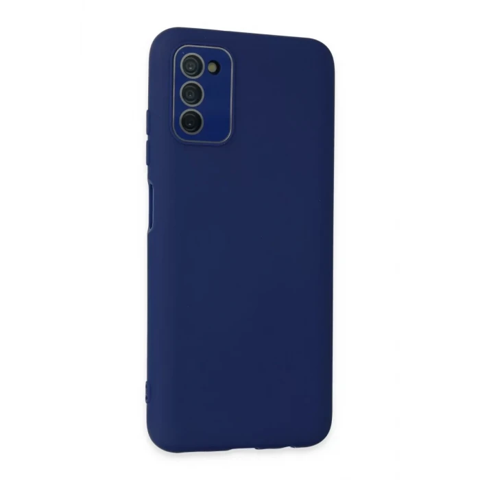 Newface Samsung Galaxy A03S Kılıf Lansman Glass Kapak - Sky Blue