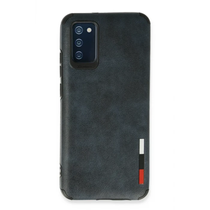 Newface Samsung Galaxy A03S Kılıf Loop Deri Silikon - Lacivert