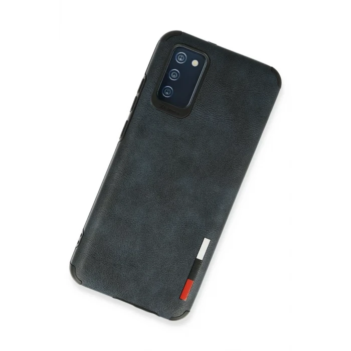 Newface Samsung Galaxy A03S Kılıf Loop Deri Silikon - Lacivert