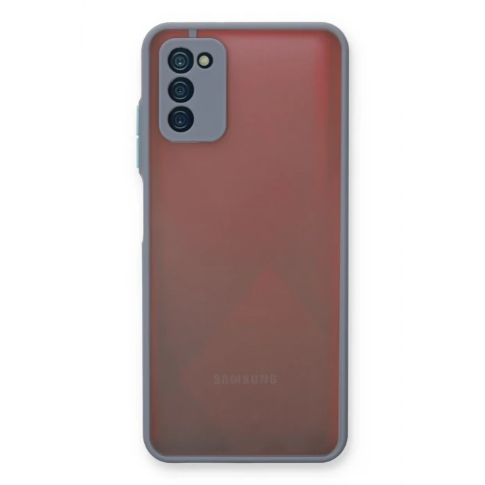 Newface Samsung Galaxy A03S Kılıf Montreal Silikon Kapak - Gri