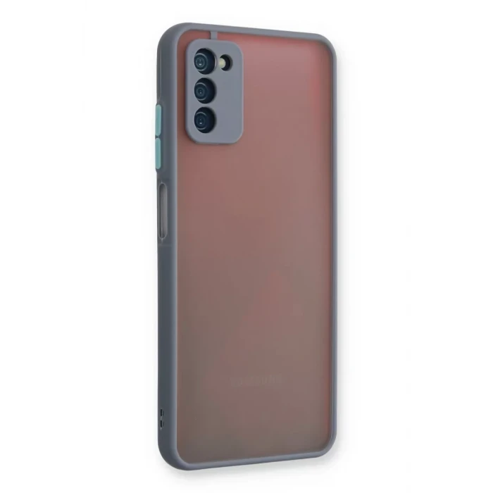 Newface Samsung Galaxy A03S Kılıf Montreal Silikon Kapak - Gri