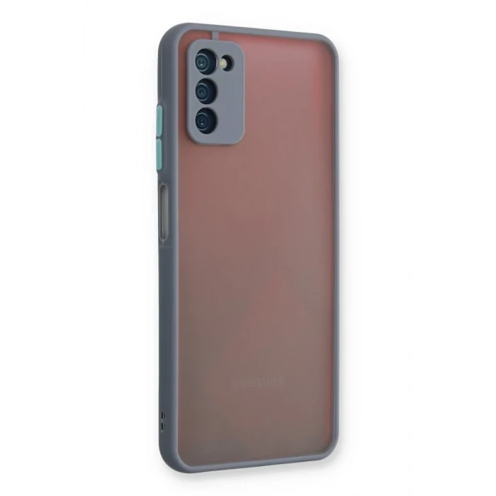 Newface Samsung Galaxy A03S Kılıf Montreal Silikon Kapak - Gri