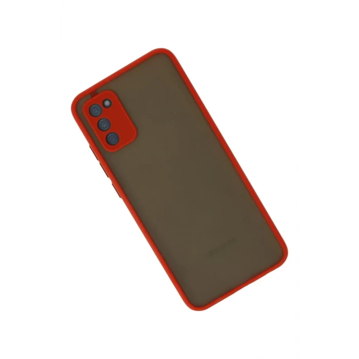 Newface Samsung Galaxy A03S Kılıf Montreal Silikon Kapak - Kırmızı