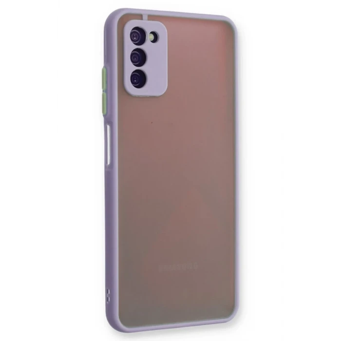 Newface Samsung Galaxy A03S Kılıf Montreal Silikon Kapak - Mor