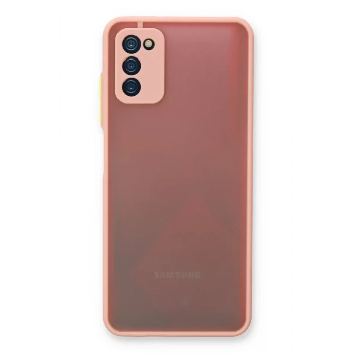 Newface Samsung Galaxy A03S Kılıf Montreal Silikon Kapak - Pembe