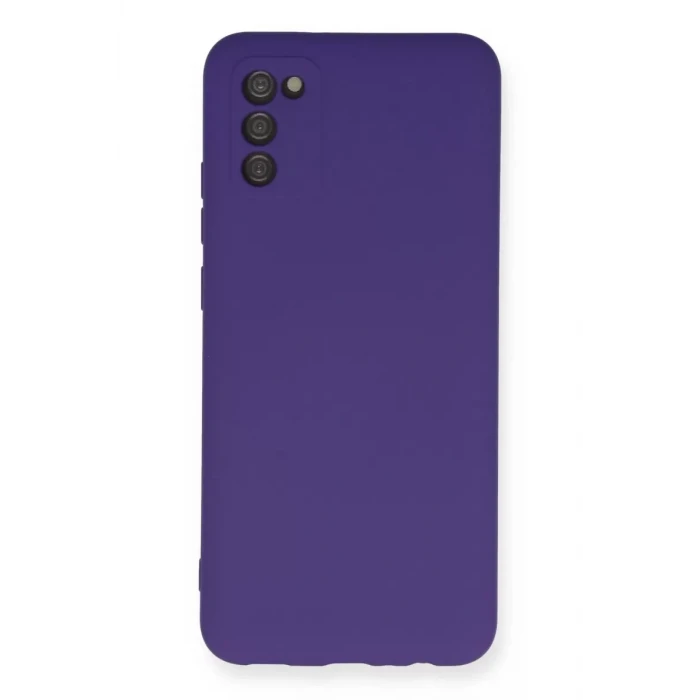 Newface Samsung Galaxy A03S Kılıf Nano içi Kadife Silikon - Mor