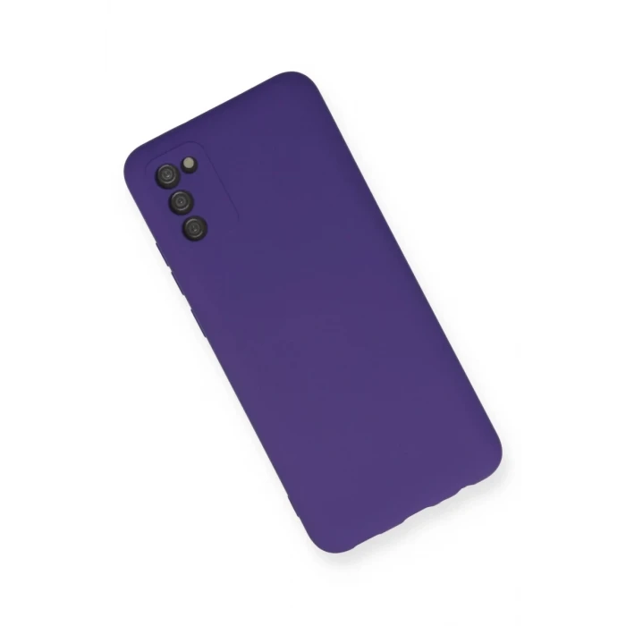 Newface Samsung Galaxy A03S Kılıf Nano içi Kadife Silikon - Mor