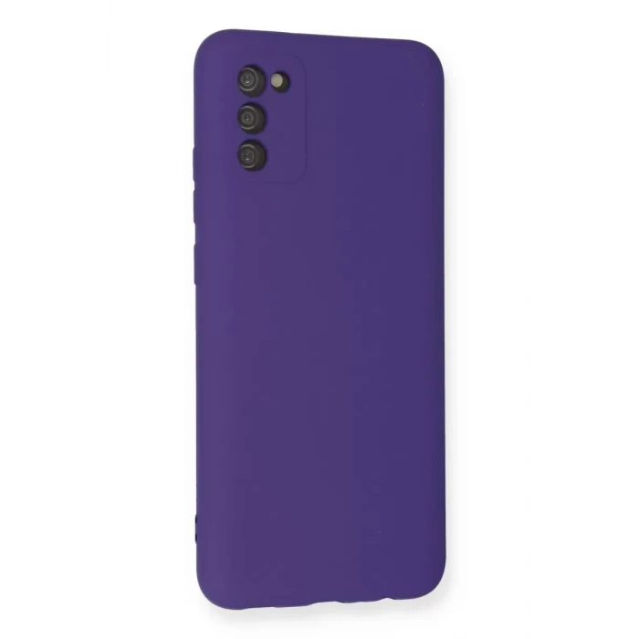 Newface Samsung Galaxy A03S Kılıf Nano içi Kadife Silikon - Mor