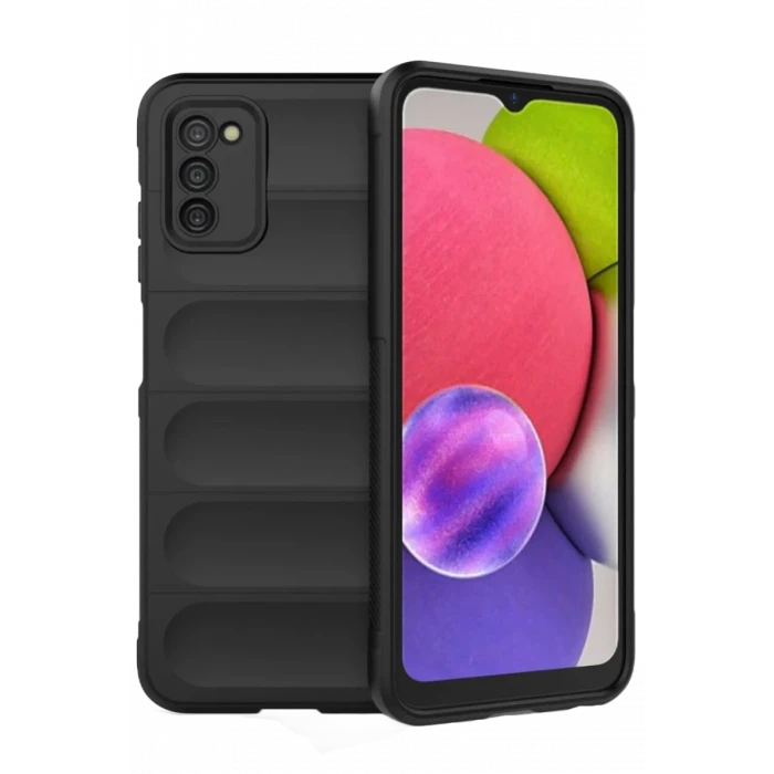 Newface Samsung Galaxy A03S Kılıf Optimum Silikon - Siyah