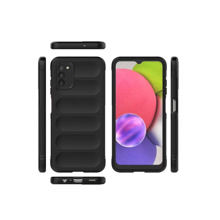 Newface Samsung Galaxy A03S Kılıf Optimum Silikon - Siyah