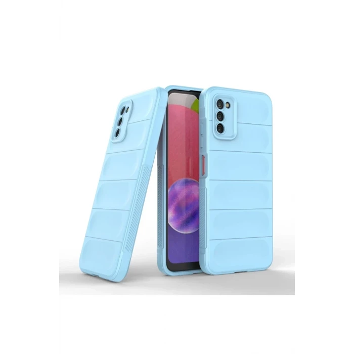 Newface Samsung Galaxy A03S Kılıf Optimum Silikon - Sky Blue