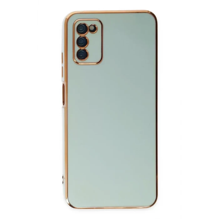 Newface Samsung Galaxy A03S Kılıf Volet Silikon - Açık Yeşil