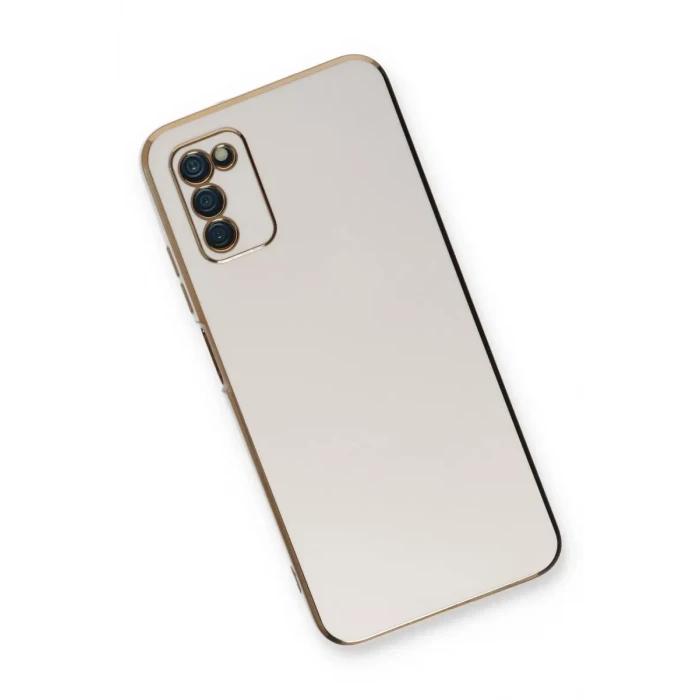 Newface Samsung Galaxy A03S Kılıf Volet Silikon - Beyaz