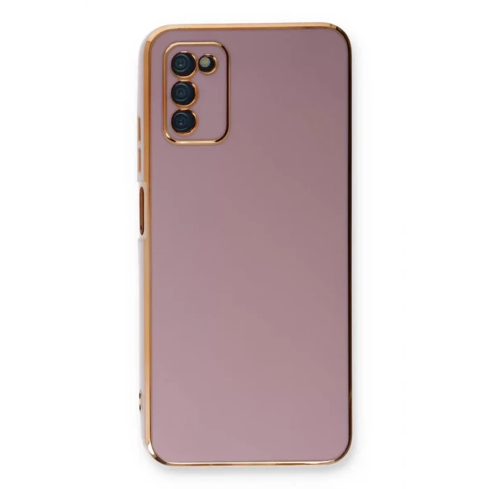 Newface Samsung Galaxy A03S Kılıf Volet Silikon - Mor