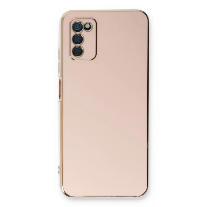 Newface Samsung Galaxy A03S Kılıf Volet Silikon - Pembe