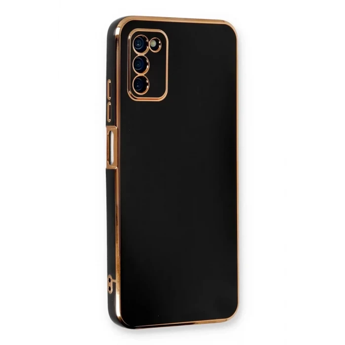 Newface Samsung Galaxy A03S Kılıf Volet Silikon - Siyah