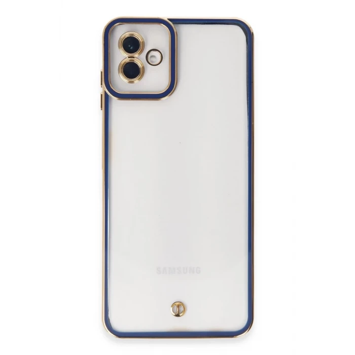 Newface Samsung Galaxy A04 Kılıf Liva Lens Silikon - Mavi