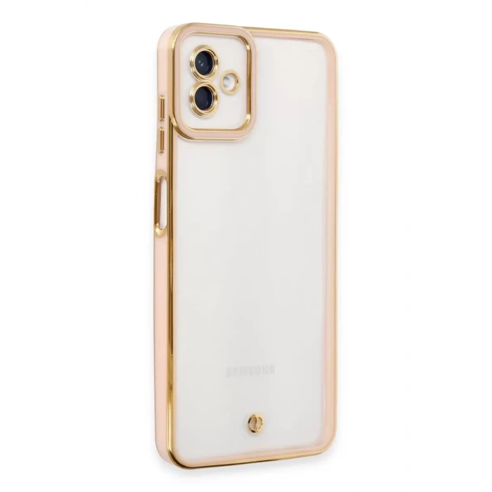 Newface Samsung Galaxy A04 Kılıf Liva Lens Silikon - Rose
