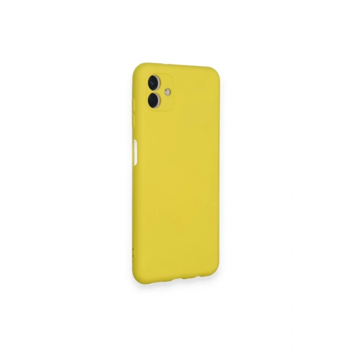 Newface Samsung Galaxy A04 Kılıf Nano içi Kadife Silikon - Sarı
