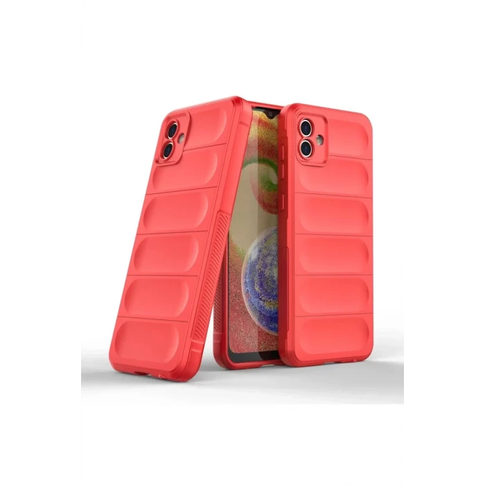 Newface Samsung Galaxy A04 Kılıf Optimum Silikon - Kırmızı