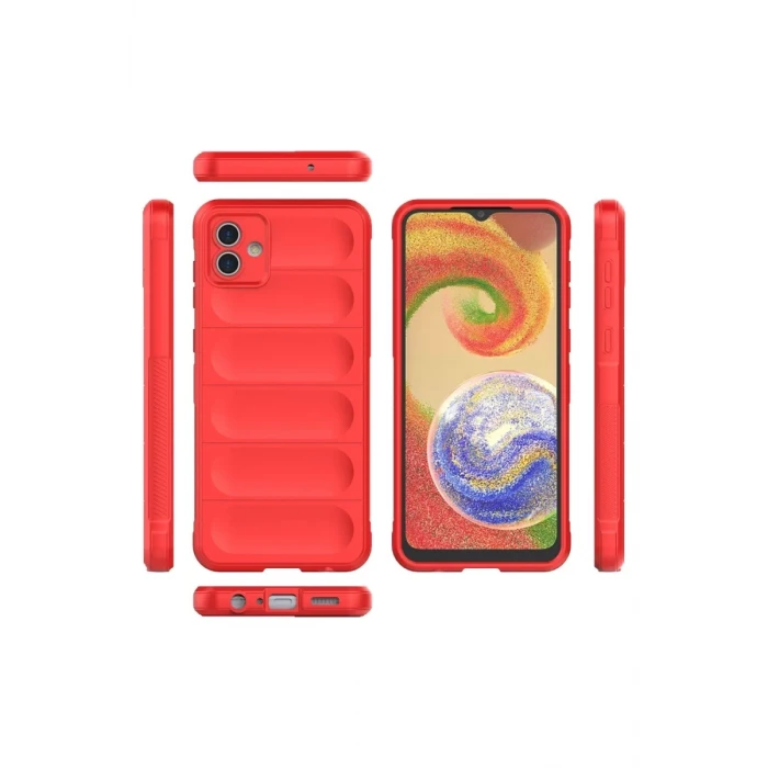 Newface Samsung Galaxy A04 Kılıf Optimum Silikon - Kırmızı