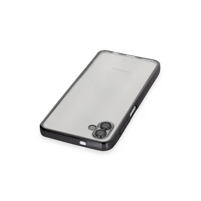 Newface Samsung Galaxy A04 Kılıf Razer Lensli Silikon - Siyah
