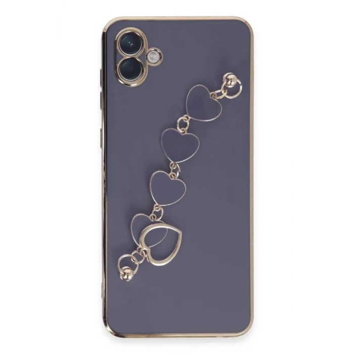 Newface Samsung Galaxy A04E Kılıf Esila Silikon - Gri