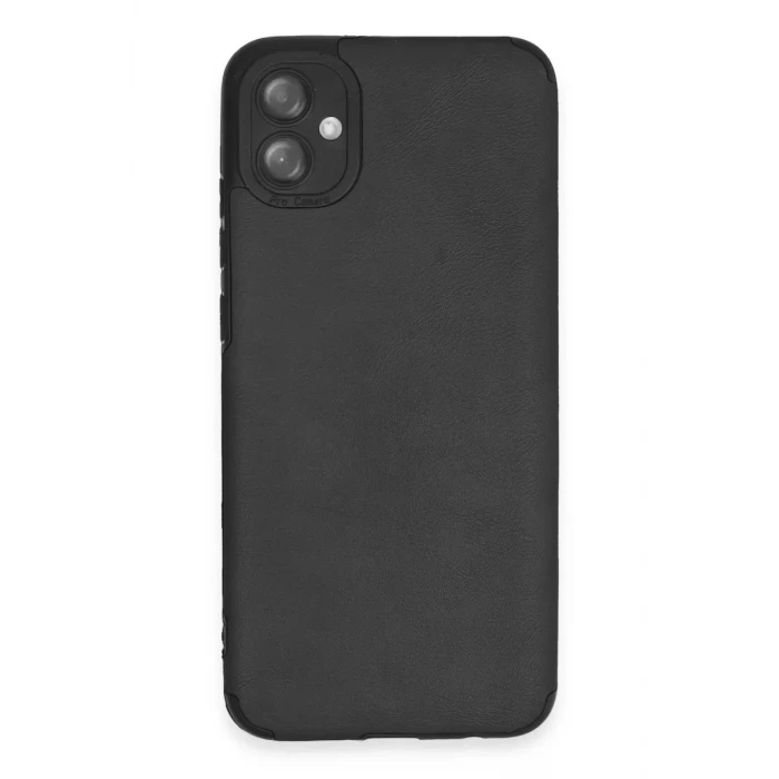 Newface Samsung Galaxy A04E Kılıf Loop Deri Silikon - Siyah