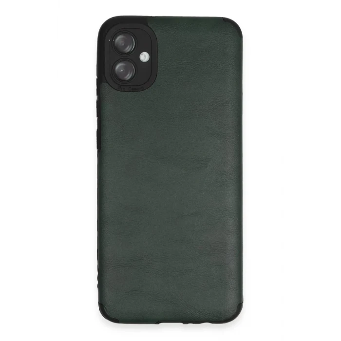 Newface Samsung Galaxy A04E Kılıf Loop Deri Silikon - Yeşil