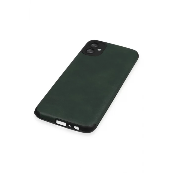 Newface Samsung Galaxy A04E Kılıf Loop Deri Silikon - Yeşil