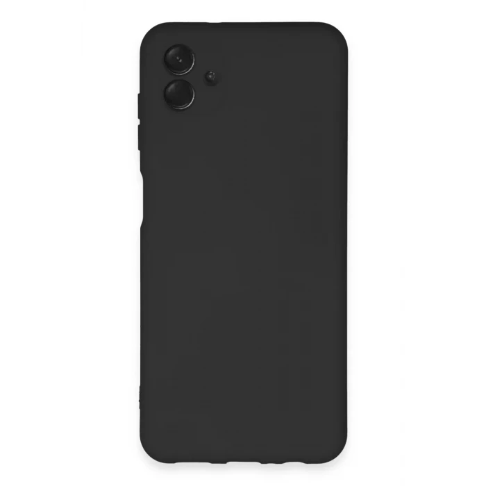 Newface Samsung Galaxy A04E Kılıf Nano içi Kadife Silikon - Siyah